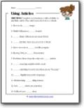 article worksheet of class 2
