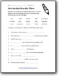 Adverb Worksheets